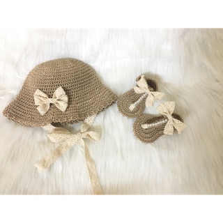 Combo mũ giày xỏ ngón cho bé gái