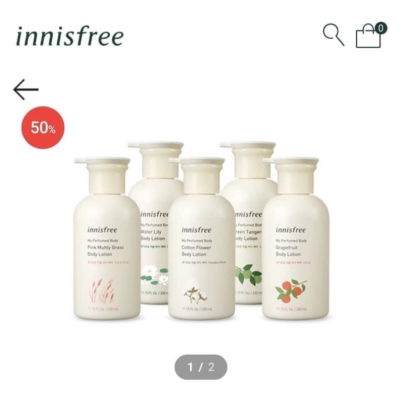 Sữa Tắm Trắng Da Hương Hoa Cỏ Innisfree My Perfumed Body Cleanser 330ml