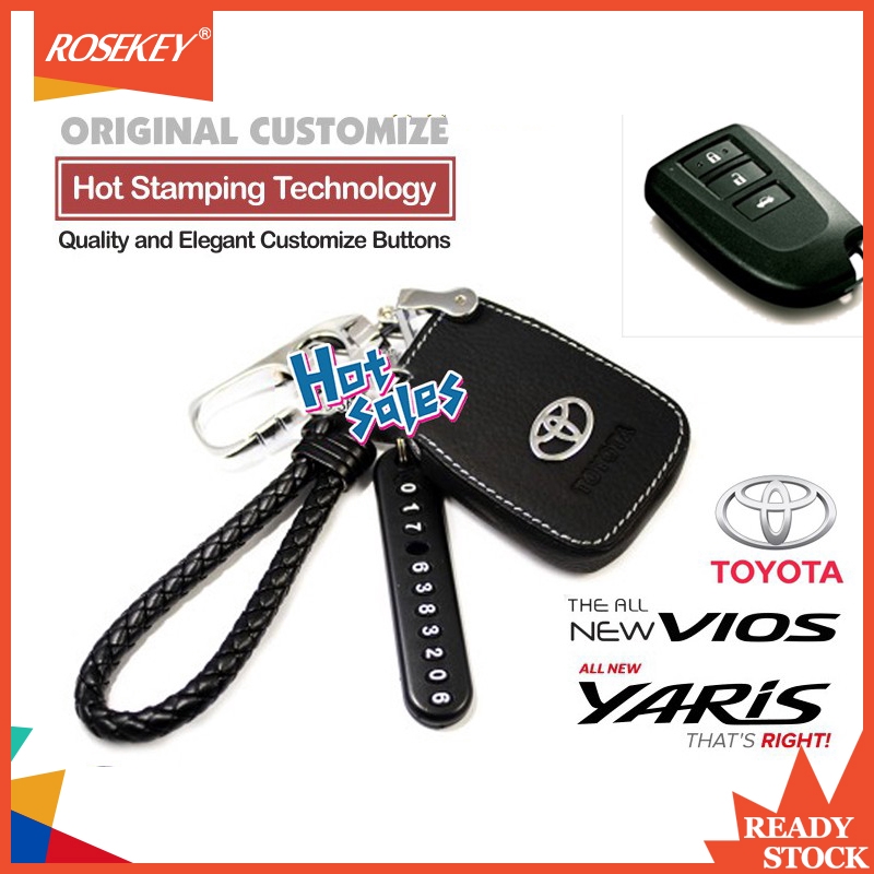 Bao Da Đựng Chìa Khóa Thông Minh Dành Cho Xe Toyota Vios Yaris Hilux