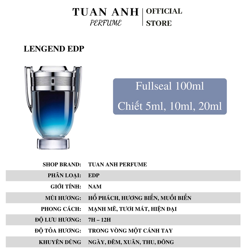 Nước hoa nam chính hãng thơm lâu Paco Rabanne Invictus cao cấp TUANANHPERFUME