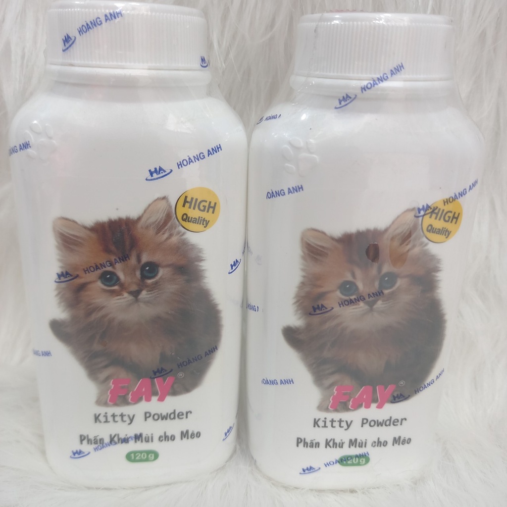 Phấn tắm khô cho mèo Fay 120g, Bột tắm khô cho mèo Fay