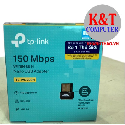 USB Wifi TP- Link TL- WN725N - Nano Chuẩn N Tốc Độ 150Mbps - Hàng Chính Hãng