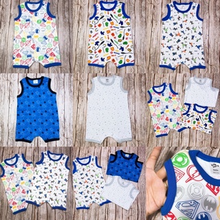Romper body đùi ba lỗ loại cotton cho bé trai từ 3 tháng đến 24 tháng