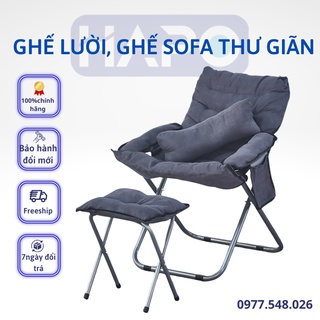 Ghế Tựa Du Lịch Gấp Gọn HP44, Ghế Thư Giãn, Ghế Tựa Lưng Có Chân Gối Ôm, Ghế Xếp Dã Ngoại Hapo