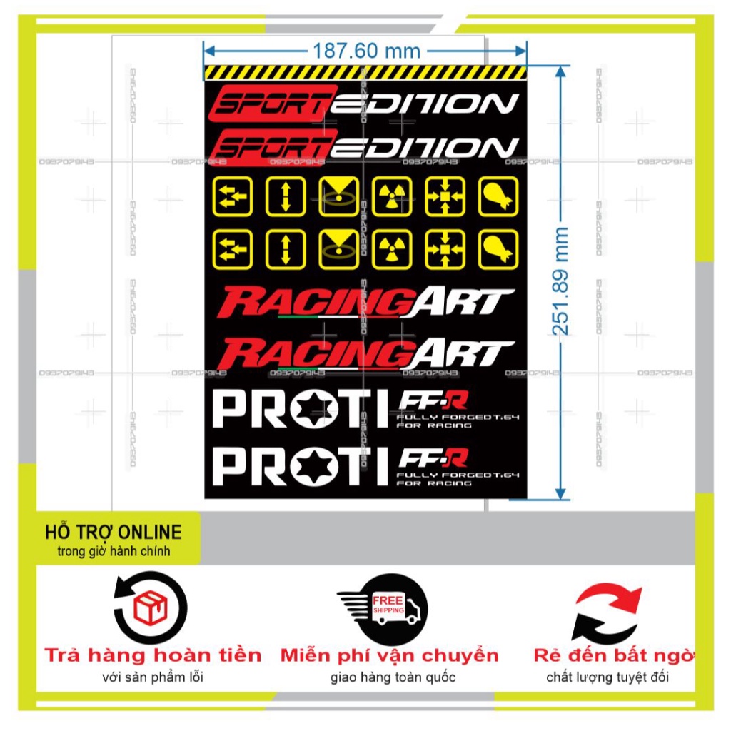 LOGO STICKER DÁN CHÂN PHUỘC M6 - SHINDECAL2