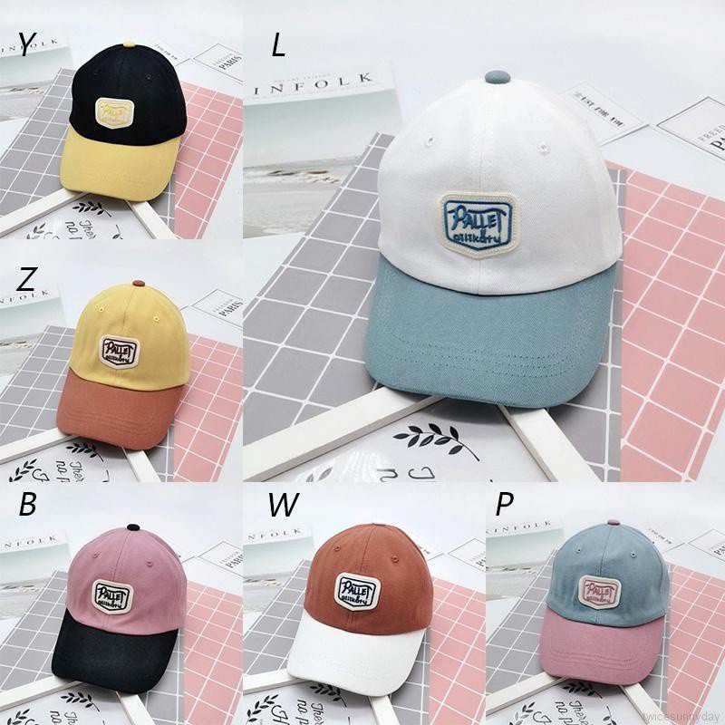 Mũ Lưỡi Trai Che Nắng In Chữ Hoạt Hình Dễ Thương Có Thể Điều Chỉnh Cho Bé