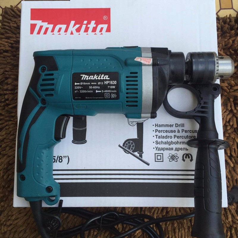 Máy Khoan Bê Tông Makita Hp1630  Khoan Gỗ, Khoan Bê Tông,Đảo Chiều,Siết Mở Vít. Kios Việt