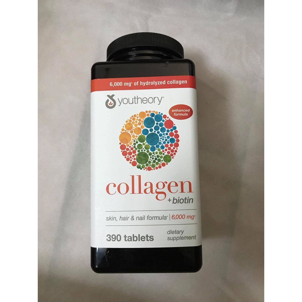 Collagen Mỹ viên uống 390 viên Youtheory + Biotin