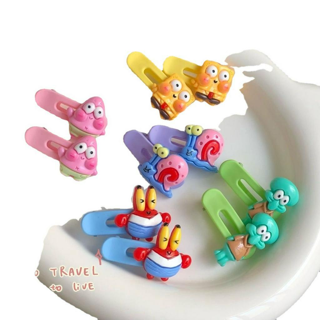 Kẹp Tóc Hình SpongeBob / Ngôi Sao / Trái Tim Dễ Thương Ngọt Ngào Cho Bé Gái
