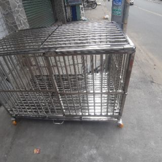 CHUỒNG CHÓ INOX 70*120*80 SHIP HỎA TỐC TPHCM