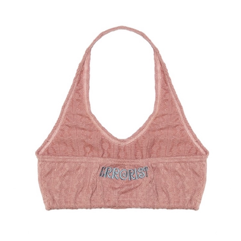 Áo ERRORIST yếm lowback hồng/xanh