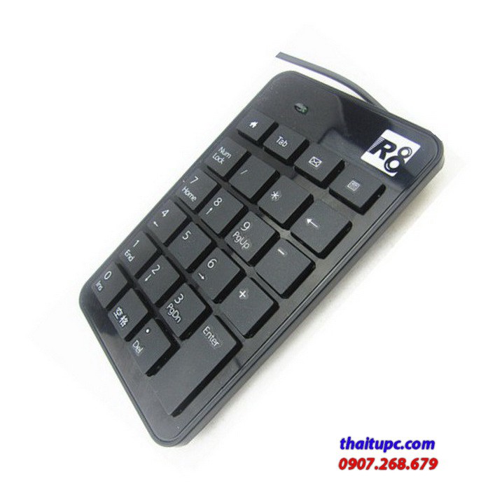 Bàn phím số R8 1810 Có dây kết nống cổng USB