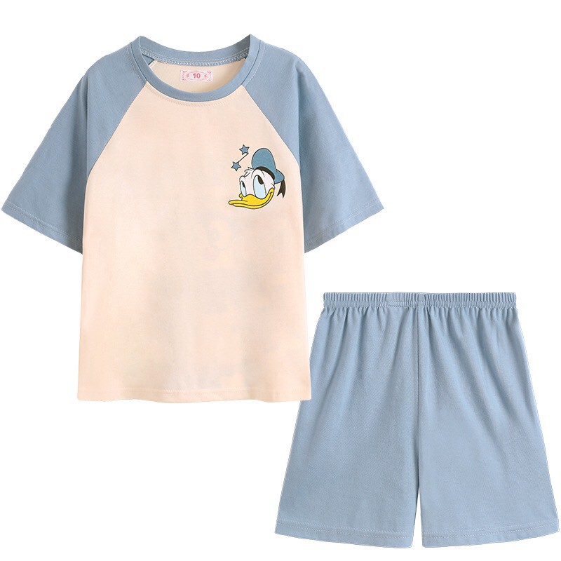 Bộ Cộc Tay Cotton Cao Cấp 2021 Cho Bé Gái Mùa Hè Hoạ Tiết Hoạt Hình Kidstore | Size 10-35kg