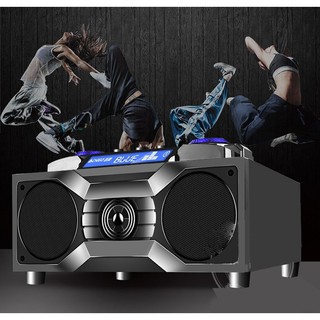 Loa karaoke gồm 2 micro không dây kết nối bluetooth D221 ( hàng nhập khẩu ) tặng 1 bộ chuyển đổi cáp quang