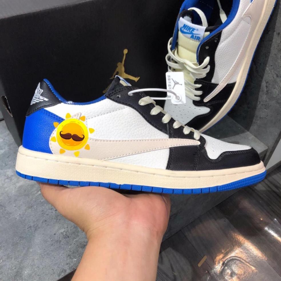 Giày Thể Thao Sneakers Air Jordan 1 Low Travis Scott Fragment  Cổ Thấp Màu Xanh đen | BigBuy360 - bigbuy360.vn