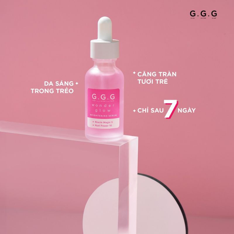 Serum GGG Dưỡng Sáng Da và Cấp Ẩm Wonder Glow Brightening Serum 30ml, Màu Hồng | BigBuy360 - bigbuy360.vn