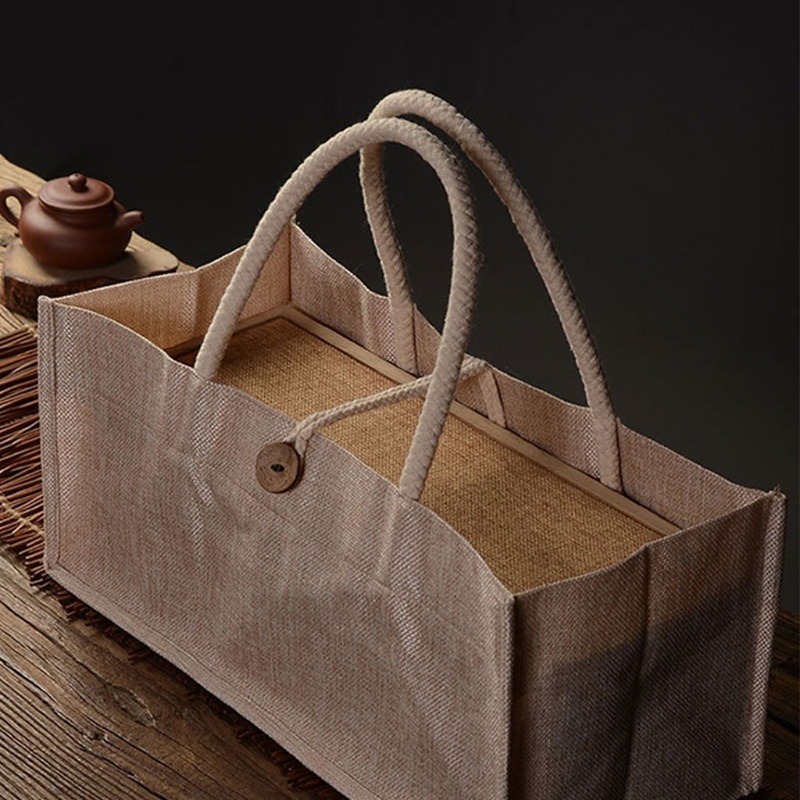 Túi Xách Tay Bằng Vải Bố Dùng Đi Mua Sắm / Đi Biển Có Tay Cầm