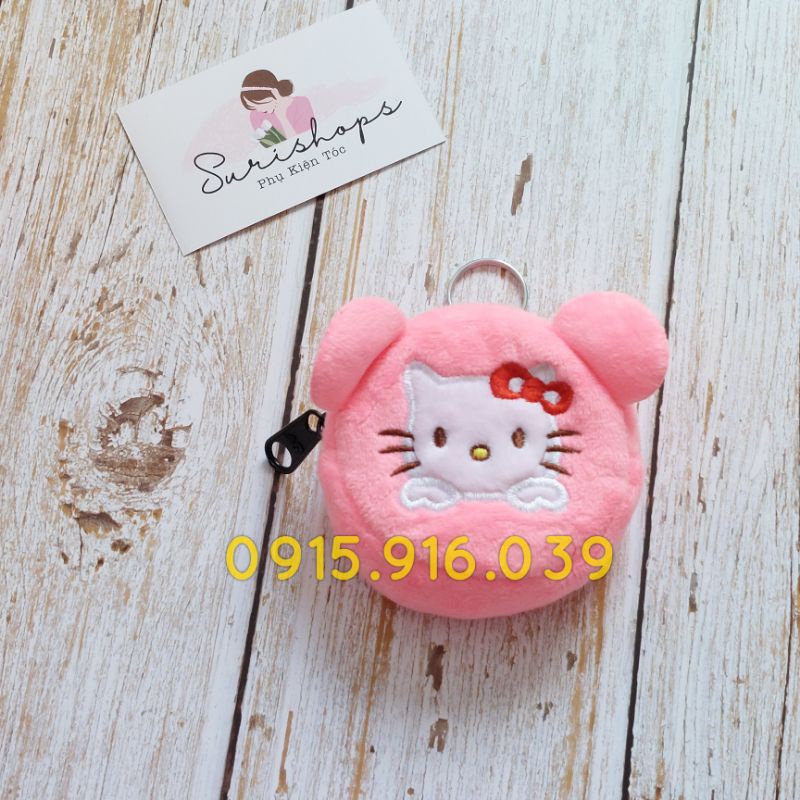 Móc Khóa Thú Bông Hình Tròn, Móc Khóa Gấu Bông