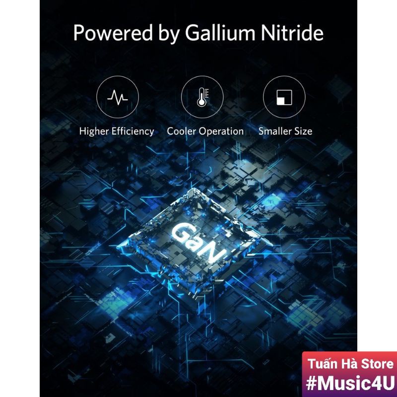 Củ cáp sạc siêu nhanh Anker PowerPort Atom III PIQ 3.0 65W A2713 A8482 60W cho Laptop Mac-B Pro Air Tuấn Hà Store