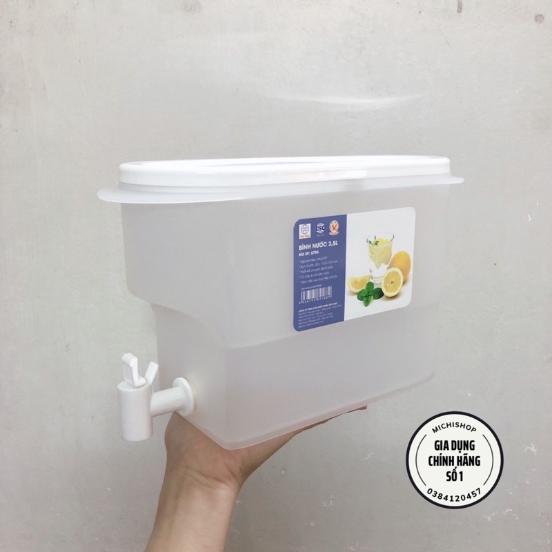 Bình đựng nước có vòi 3.5L việt nhật đa năng  để tủ lạnh