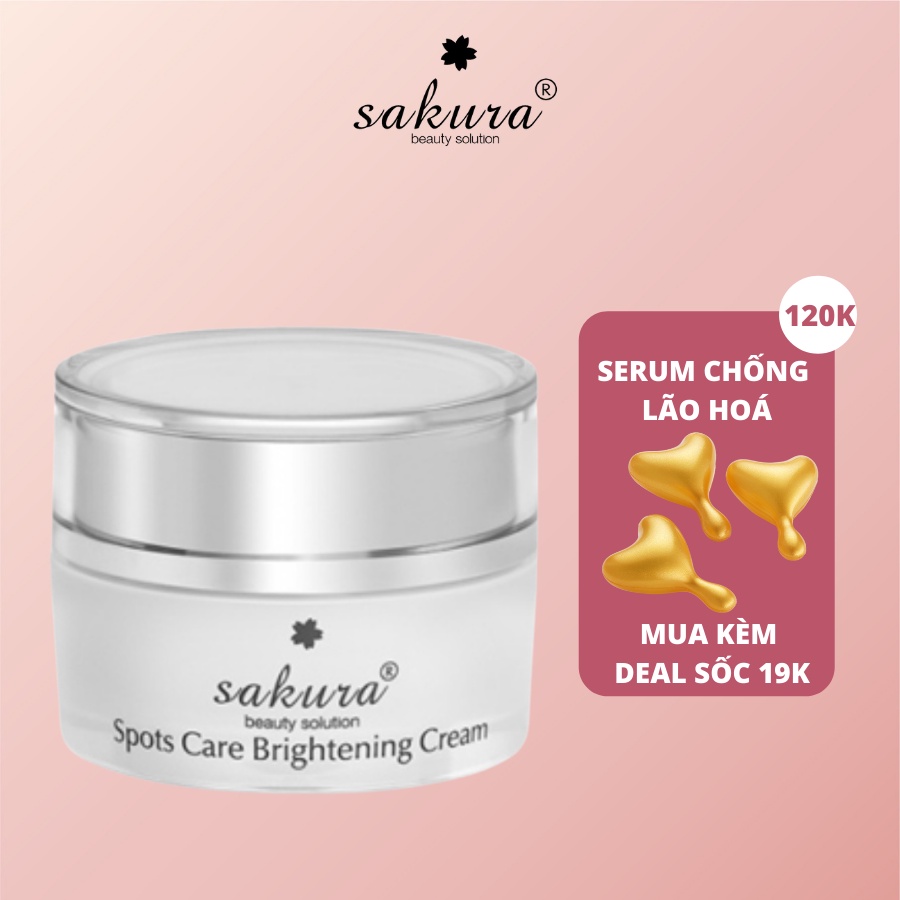 Kem dưỡng da trắng sáng Sakura Spots Care Brightening Cream mờ nám sạm 13g