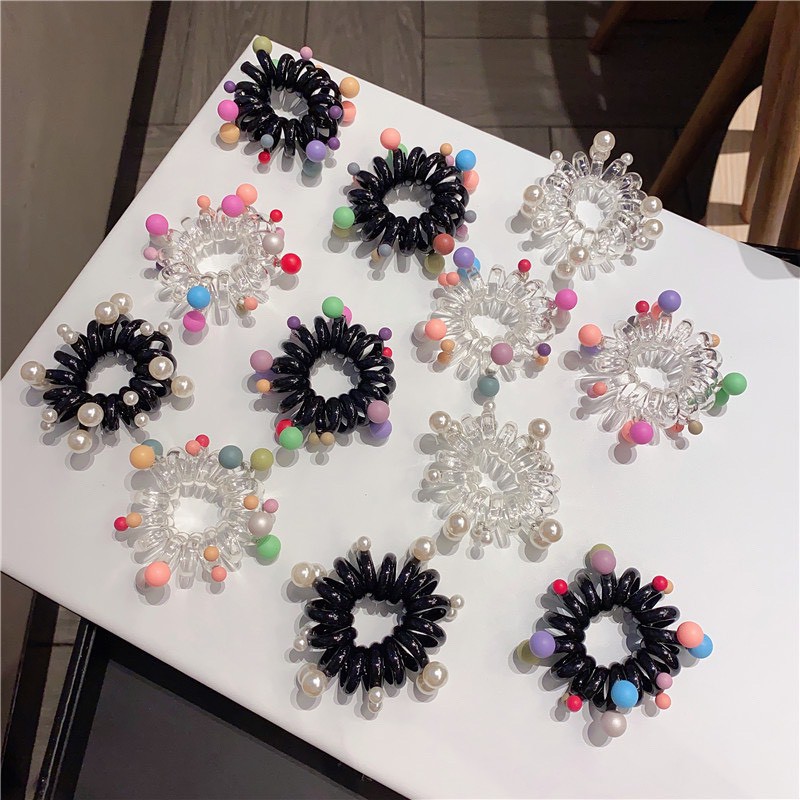 Dây cột tóc lò xo nhiều màu đơn giản dễ thương TIMSTORE