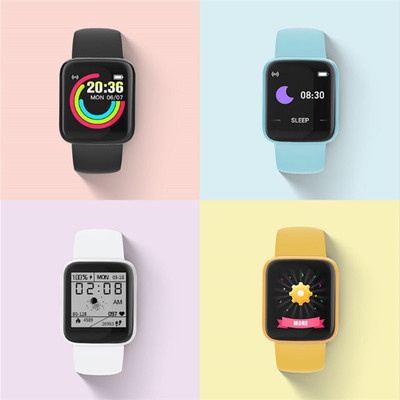 Y68 Smartwatch D20 đồng hồ 8 màu sắc Macaron không thấm nước đồng hồ thông minh