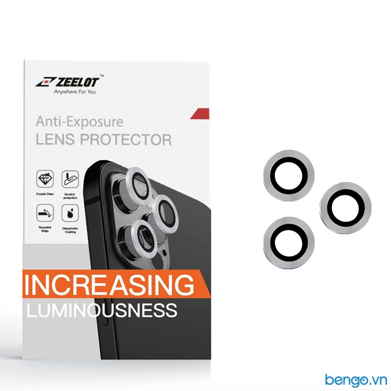 Dán Cường Lực Bảo Vệ Camera dành cho iP 12/12 Pro/12 Pro Max Zeelot Titanium Steel Viền Màu