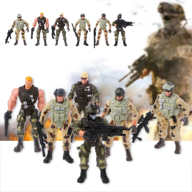 Set 6 Mô Hình Lính Quân Đội Đồ Chơi Cho Bé