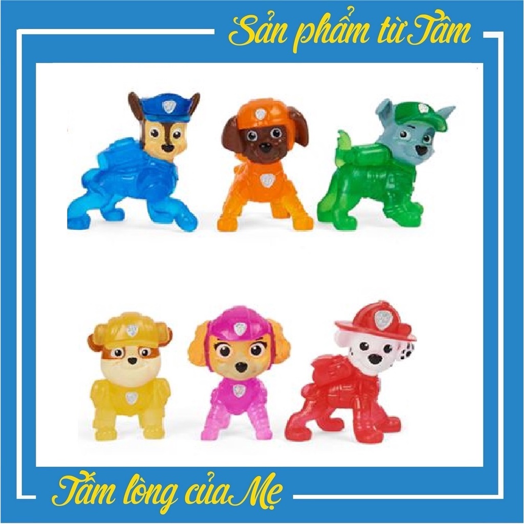 Set 6 Chú Chó Cứu Hộ Paw Patrol The Movie Phát Sáng Flash