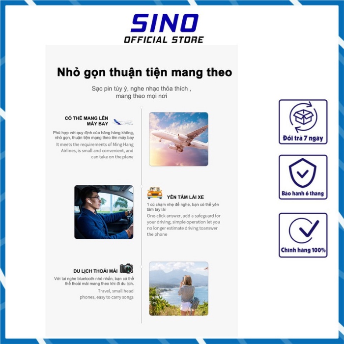 Tai Nghe Bluetooth - Tai Nghe 5.0 Không Dây Mini AP Pro4 Tws - Đổi Tên - Định Vị - Cảm Biến Chạm - Bảo Hành 6 Tháng SINO