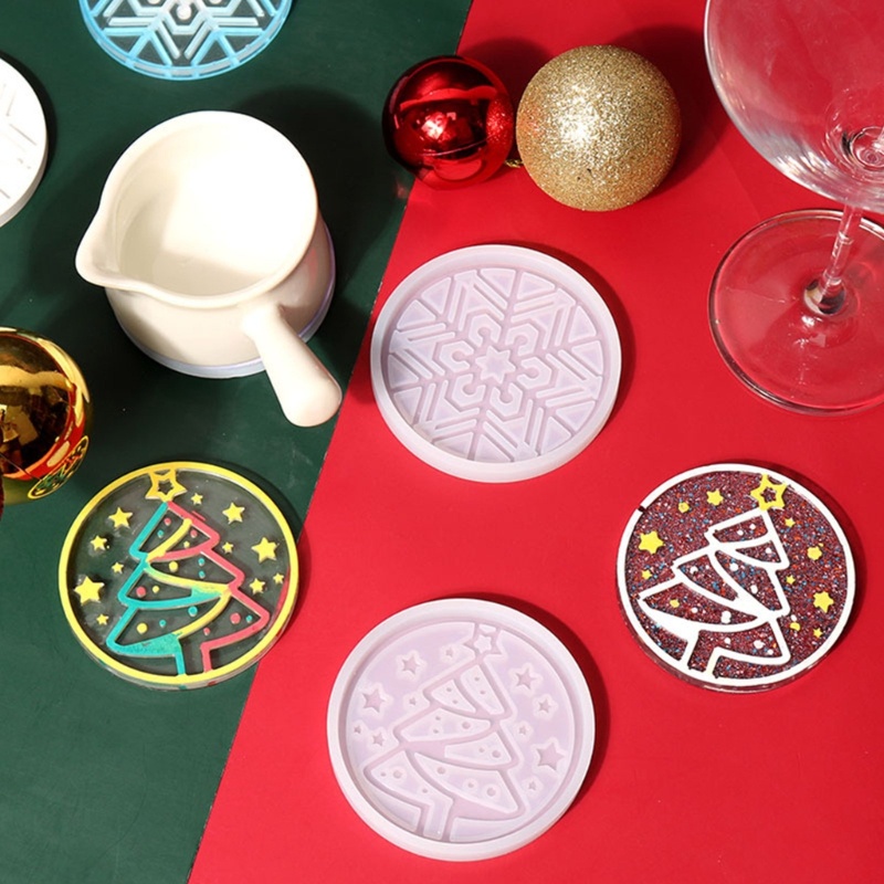 ✿ Khuôn Silicone Làm Đế Lót Ly Hình Bông Tuyết Xinh Xắn
