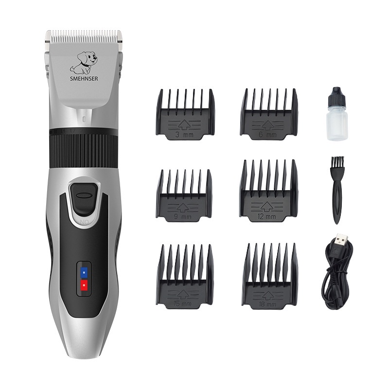 Tông đơ cắt lông chó mèo Hipipet Smehnser lưỡi titan điều chỉnh cữ ( Tặng kèm 6 cữ)