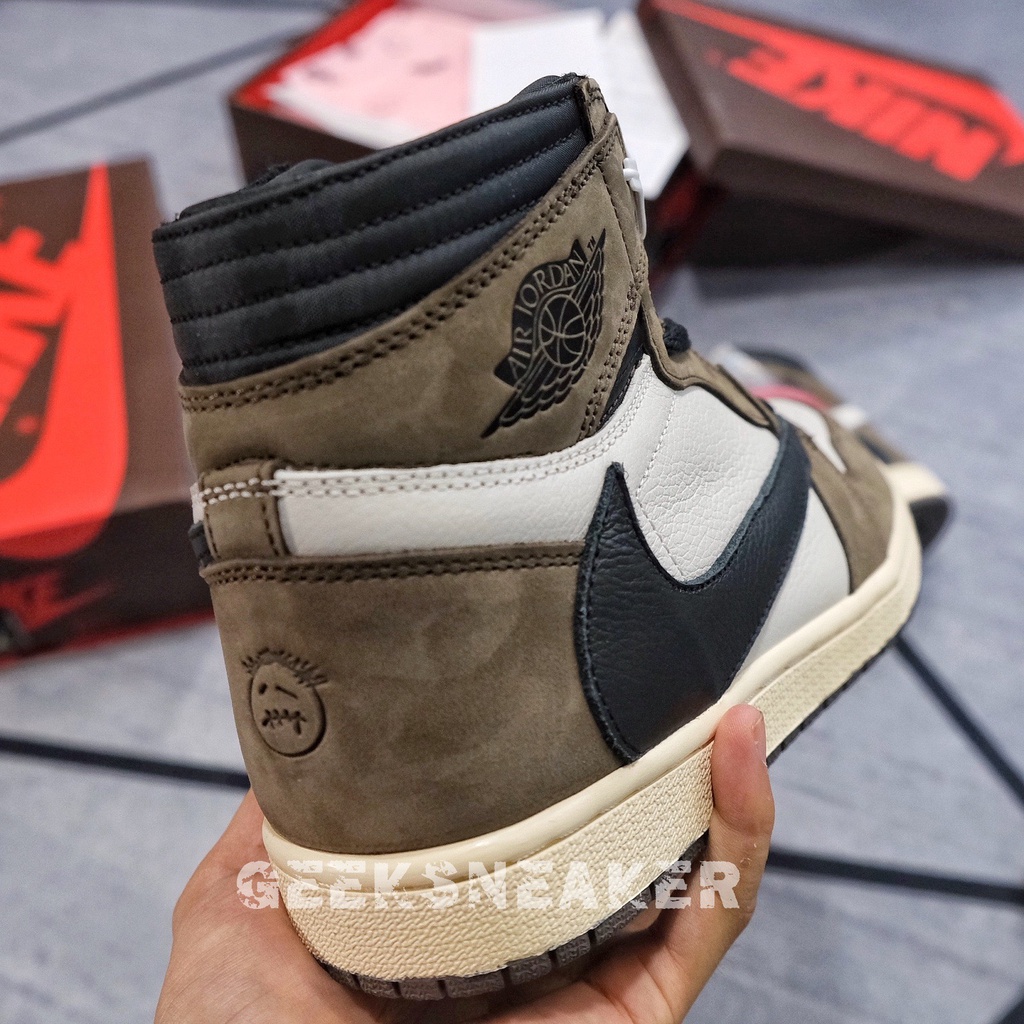 [GeekSneakerzone] GIày Jordan 1 High Travis Scott OG - BC FACTORY