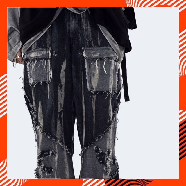 [CÓ SẴN] Quần Jeans Rách Phối màu | BigBuy360 - bigbuy360.vn