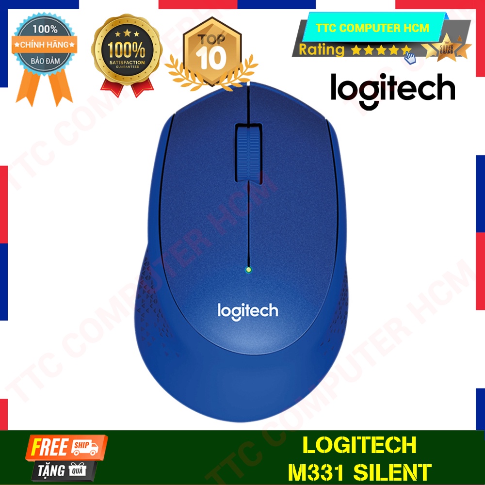 LOGITECH M331 SILENT | Chuột Logitech M331 SILENT Yên lặng Không dây kết nối Usb - HÀNG CHÍNH HÃNG TTC COMPUTER HCM