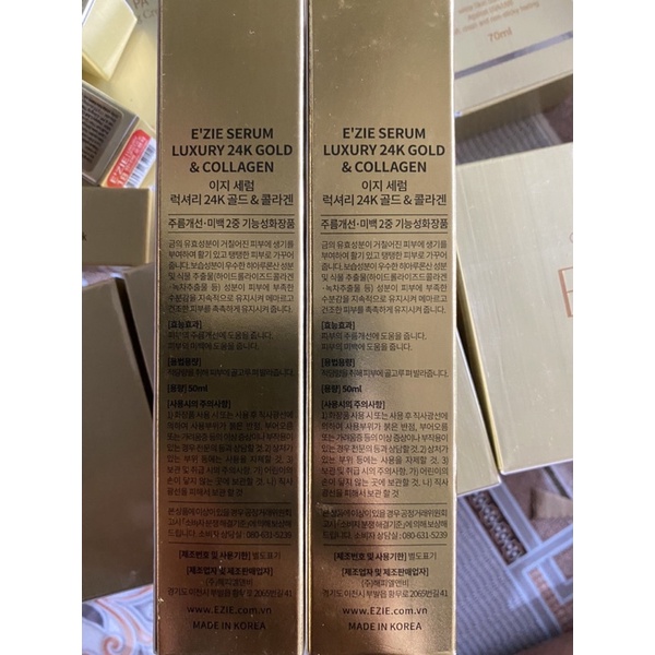 E'ZIE Serum dưỡng da cao cấp tinh chất vàng 24k & Collagen Ezie Luxury 50ml