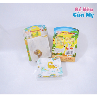 Set 8 khăn sữa cao cấp eden sợi muslin tre - mềm mịn kháng khuẩn tự nhiên