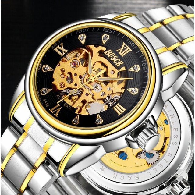 ĐỒNG HỒ NAM BOSCK MÁY CƠ - MÀU VÀNG