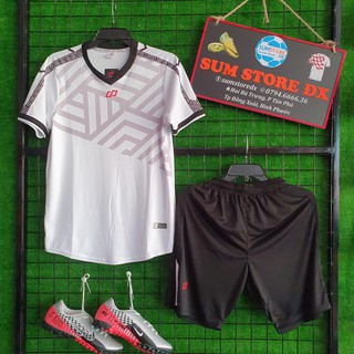 Power Trắng - Áo Đá Banh Không Logo CP Sport  Vải Mè Kim Cao Cấp