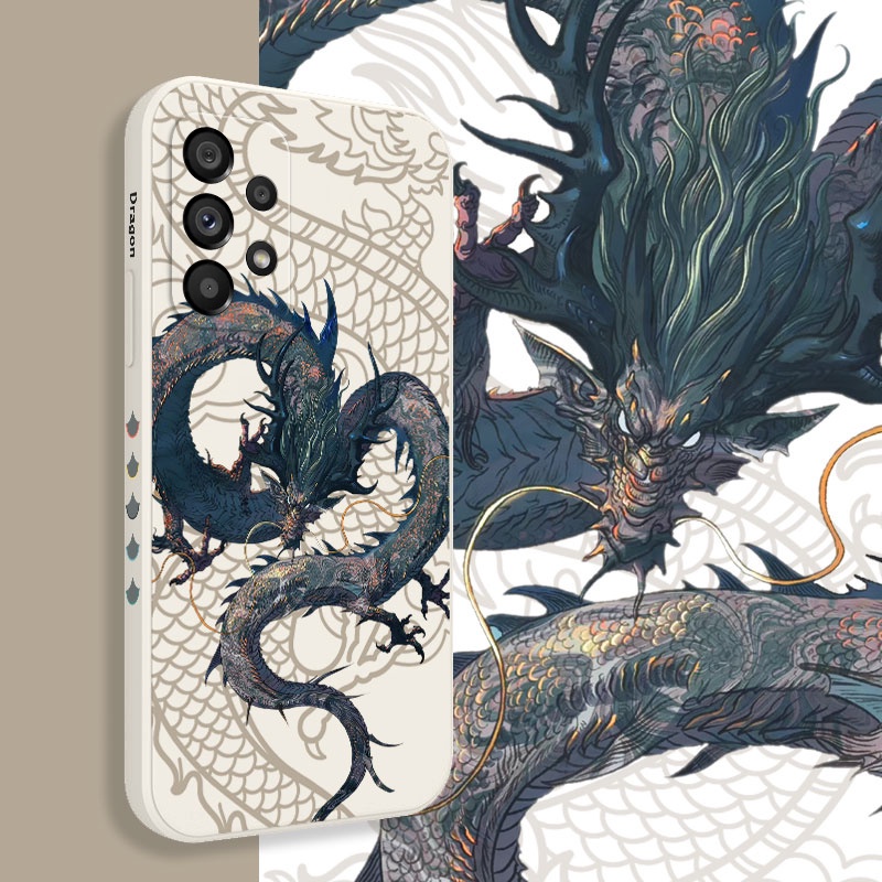 Ốp Lưng Silicone Họa Tiết Rồng Cho Samsung Galaxy A73 A53 A33 A23 5G