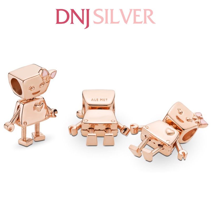 [Hàng cao cấp] Charm bạc 925 cao cấp, hàng chuẩn bạc - Charm Rose Gold Bella Bot thích hợp để mix vòng tay charm - DN122