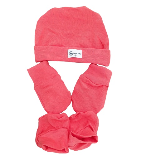 Goosekids Bao tay bao chân mũ sơ sinh cho bé | Set đồ sơ sinh newborn thu đông Vải borip dày dặn co giãn tốt