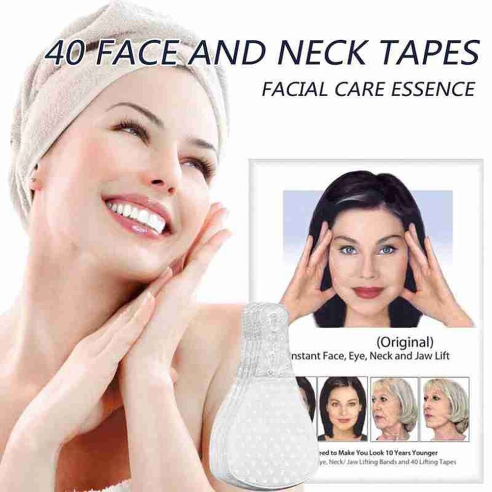 [Hàng mới về] Set 40 miếng dán nâng cơ mặt và cổ không bị lộ tạo cằm chữ v thời trang