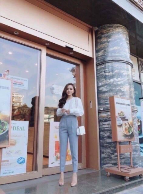 Quần baggy nữ công sở nhiều màu chất tuyết mưa