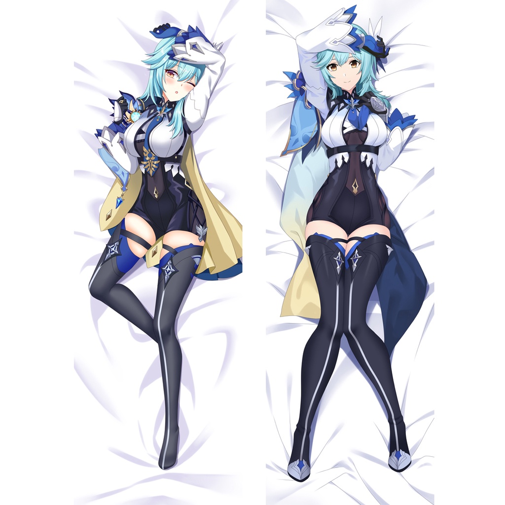 60 * 180CM Trò Chơi Genshin Impact Eula Cosplay Dakimakura Vỏ Gối Eula Da Đào Ôm Thân Gối Otaku Gối 