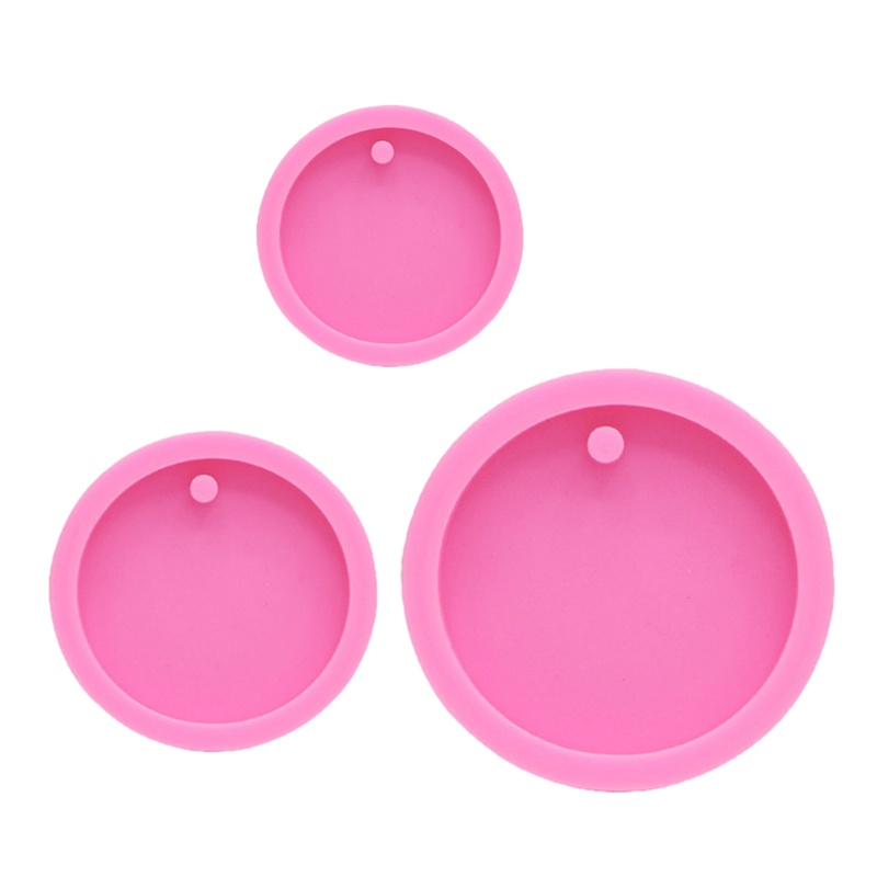 Khuôn Silicone Hình Tròn Làm Mặt Dây Chuyền Bằng Epoxy UV