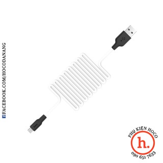 CÁP SẠC NHANH SILICON MICRO-USB CHO ANDROID SAMSUNG XIAOMI 2A HOCO X21 - DÀI 1M - MÀU ĐEN ĐỎ/ TRẮNG [PHỤ KIỆN HOCO]