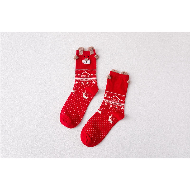 Tất Noel mùa giáng sinh họa tiết chú gấu  - Hàng cao cấp