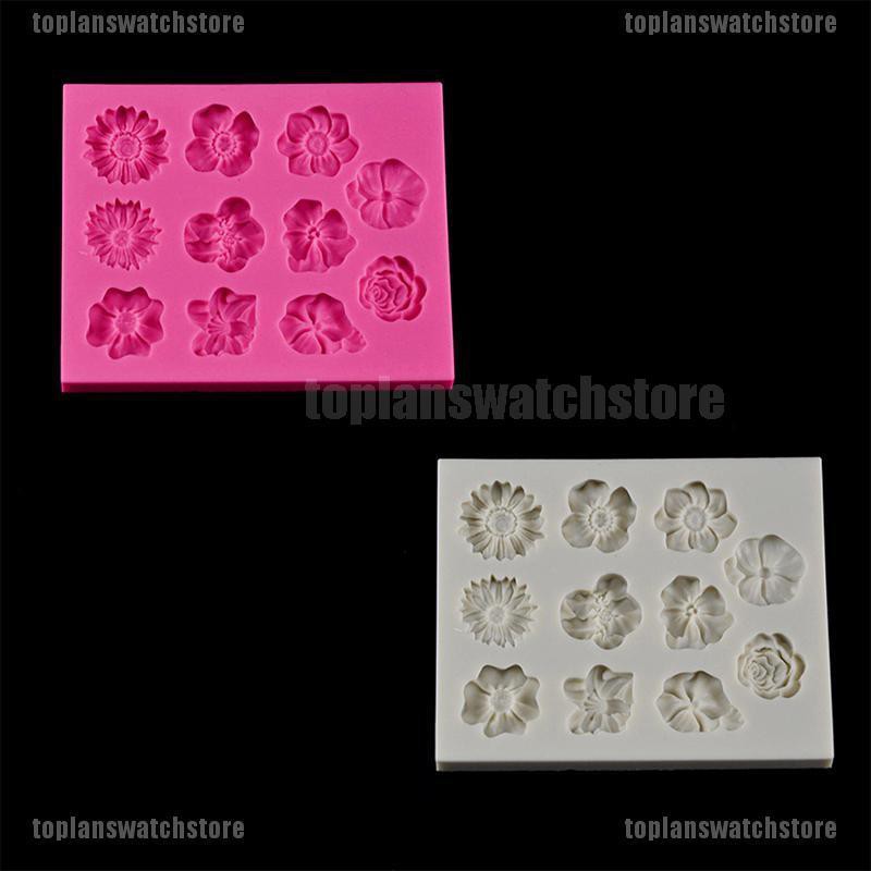 Khuôn Silicone Tạo Hình Hoa Hướng Dương 3D Trang Trí Viền Bánh
